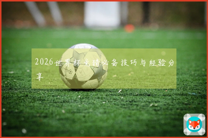 2026世界杯竞猜必备技巧与经验分享